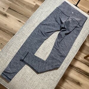 Lululemon‎ Wunder Under High Rise Full Length 31” Heathered Black Gray sz6